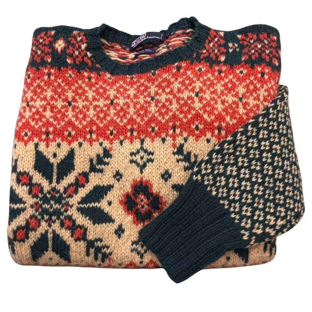 Vintage Polo by Ralph Lauren Multicolor Crewneck Sweater - Picture 3 of 9